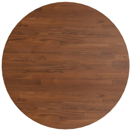 vidaXL Tafelblad rond Ø70x1,5 cm bewerkt massief eikenhout donkerbruin afbeelding2 - 1