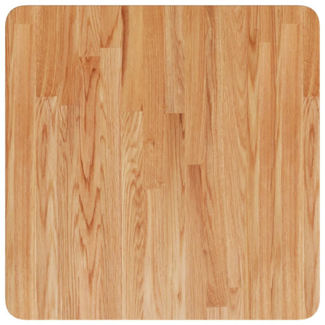 vidaXL Tafelblad vierkant 50x50x4cm massief eikenhout lichtbruin afbeelding2 - 1