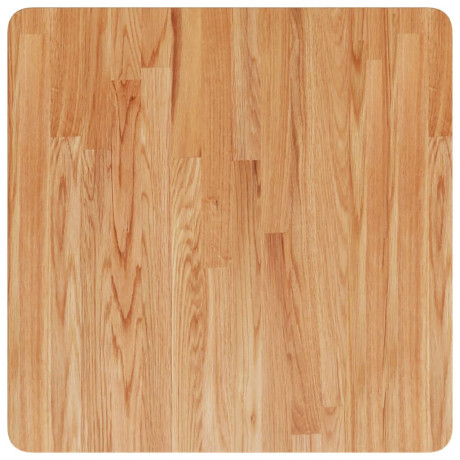 vidaXL Tafelblad vierkant 60x60x4cm massief eikenhout lichtbruin afbeelding2 - 1