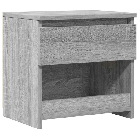 vidaXL Nachtkastje 40x30x39 cm bewerkt hout grijs sonoma eikenkleurig afbeelding2 - 1
