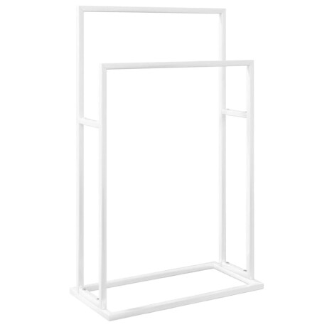 vidaXL Handdoekenrek vrijstaand 48x24x78,5 cm ijzer wit afbeelding2 - 1