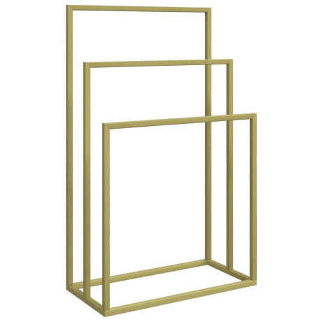 vidaXL Handdoekenrek vrijstaand 48x24x79 cm ijzer goudkleurig afbeelding2 - 1