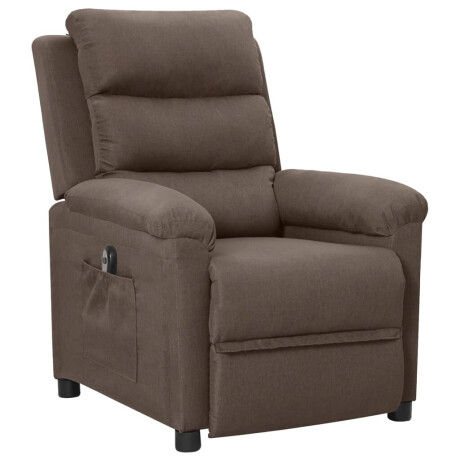 vidaXL Fauteuil verstelbaar elektrisch stof taupe afbeelding2 - 1