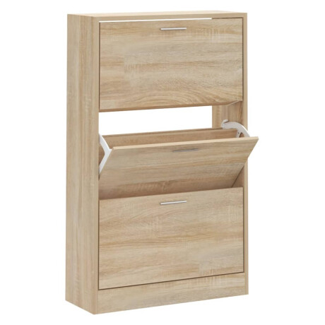 vidaXL Schoenenkast 63x24x103 cm bewerkt hout sonoma eikenkleurig afbeelding2 - 1