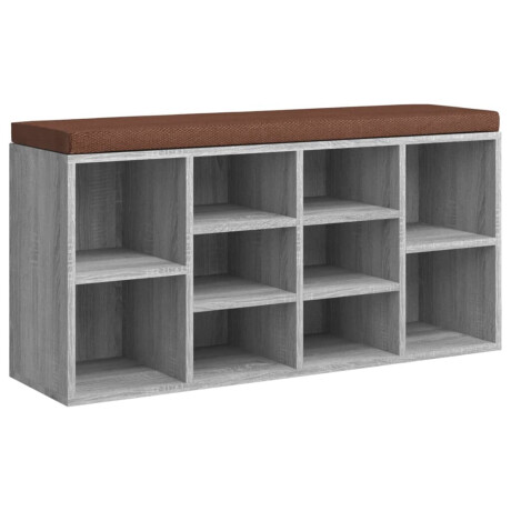 vidaXL Schoenenbank 103x30x48 cm bewerkt hout grijs sonoma eikenkleur afbeelding2 - 1