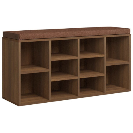 vidaXL Schoenenbank 103x30x48 cm bewerkt hout bruin eikenkleur afbeelding2 - 1