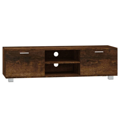 vidaXL Tv-meubel 140x40,5x35 cm bewerkt hout gerookt eikenkleurig afbeelding2 - 1