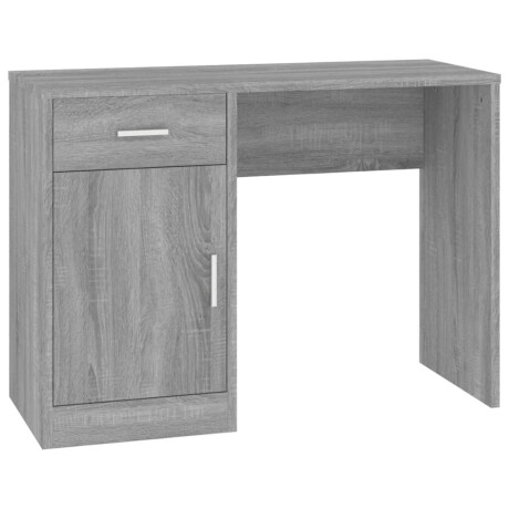 vidaXL Bureau met kast en lade 100x40x73 cm bewerkt hout grijs sonoma afbeelding2 - 1