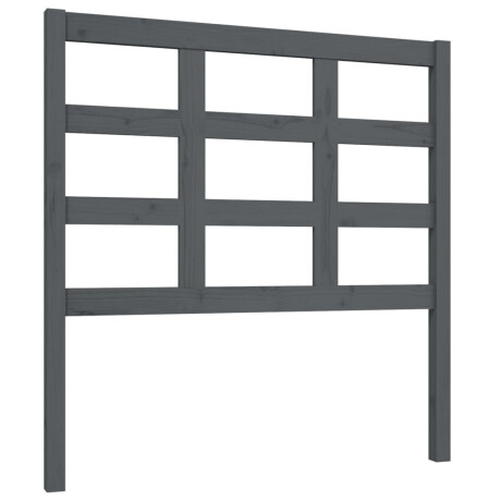 vidaXL Hoofdbord 95,5x4x100 cm massief grenenhout grijs afbeelding2 - 1