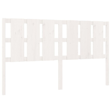 vidaXL Hoofdbord 185,5x4x100 cm massief grenenhout wit afbeelding2 - 1