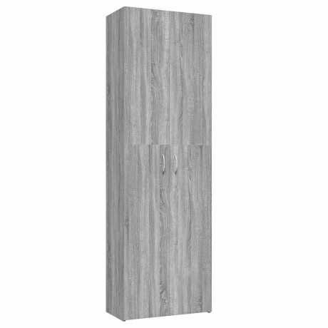 vidaXL Kantoorkast 60x32x190 cm bewerkt hout grijs sonoma eikenkleurig afbeelding2 - 1