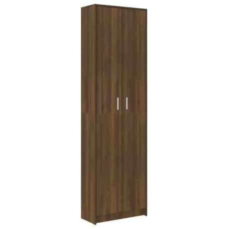 vidaXL Gangkast 55x25x189 cm bewerkt hout bruin eikenkleur afbeelding2 - 1