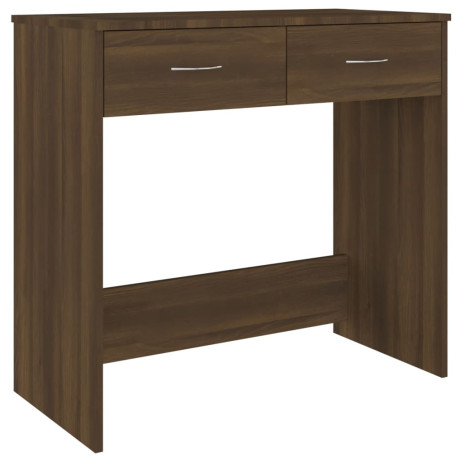 vidaXL Bureau 80x40x75 cm bewerkt hout bruin eikenkleur afbeelding2 - 1