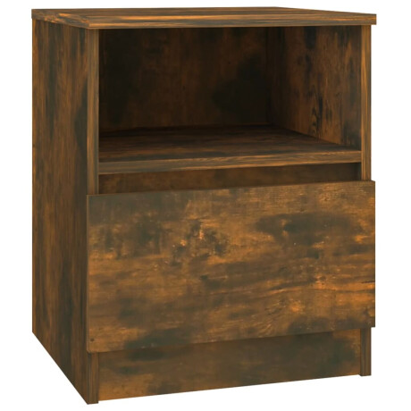 vidaXL Nachtkastje 40x40x50 cm bewerkt hout gerookt eikenkleurig afbeelding2 - 1