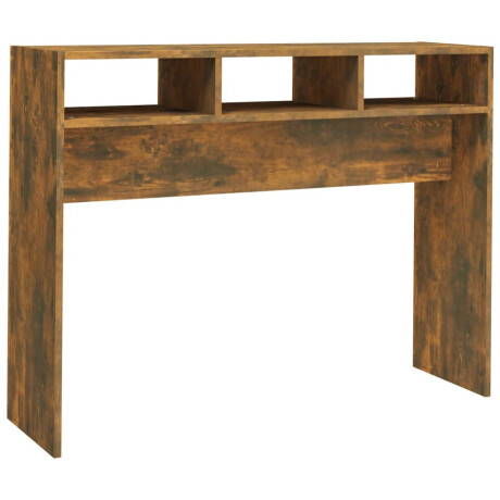 vidaXL Wandtafel 105x30x80 cm bewerkt hout gerookt eikenkleurig afbeelding2 - 1