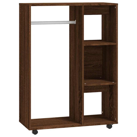 vidaXL Kledingkast 80x40x110 cm bewerkt hout bruin eikenkleur afbeelding2 - 1