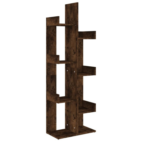 vidaXL Boekenkast 48x25,5x140 cm bewerkt hout gerookt eikenkleurig afbeelding2 - 1