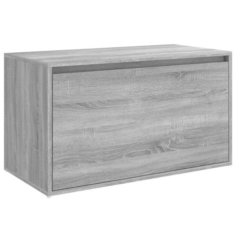 vidaXL Halbankje 80x40x45 cm bewerkt hout grijs sonoma eikenkleurig afbeelding2 - 1