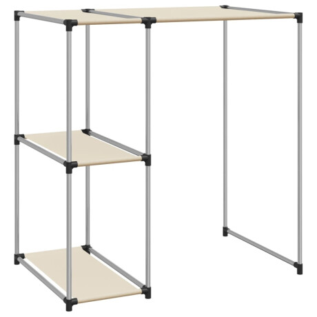 vidaXL Opbergrek voor boven wasmachine 87x55x90,5cm ijzer crèmekleurig afbeelding2 - 1