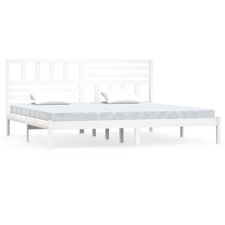 vidaXL Bedframe zonder matras massief grenenhout wit 180x200 cm afbeelding2 - 1