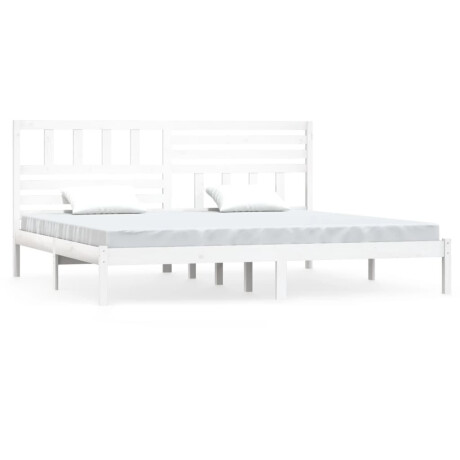 vidaXL Bedframe massief grenenhout wit 200x200 cm afbeelding2 - 1