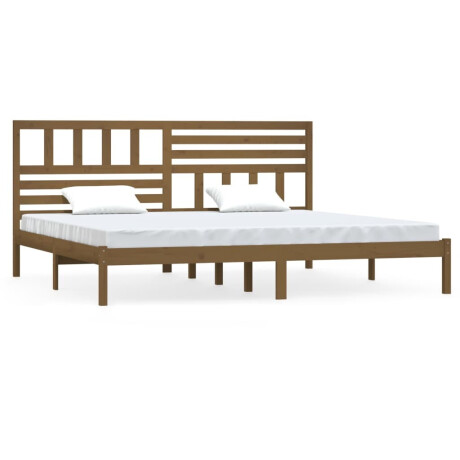 vidaXL Bedframe massief grenenhout honingbruin 200x200 cm afbeelding2 - 1
