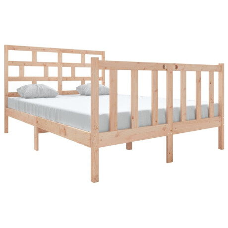 vidaXL Bedframe massief grenenhout 140x190 cm afbeelding2 - 1