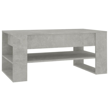 vidaXL Salontafel 102x55x45 cm bewerkt hout betongrijs afbeelding2 - 1