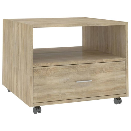 vidaXL Salontafel 55x55x40 cm bewerkt hout sonoma eikenkleurig afbeelding2 - 1