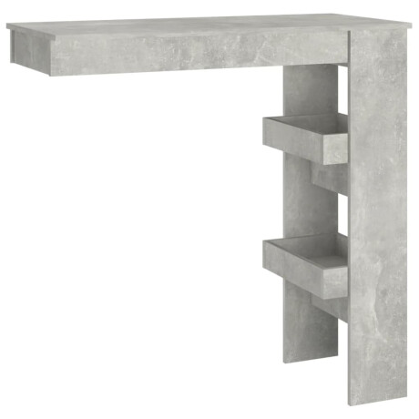 vidaXL Bartafel wandgemonteerd 102x45x103,5 cm bewerkt hout grijs afbeelding2 - 1