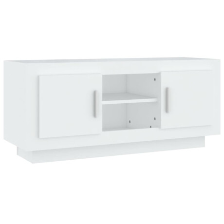 vidaXL Tv-meubel 102x35x45 cm bewerkt hout wit afbeelding2 - 1