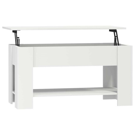 vidaXL Salontafel 101x49x52 cm bewerkt hout wit afbeelding2 - 1