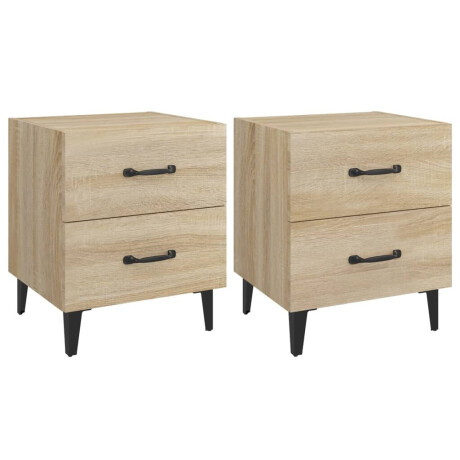 vidaXL Nachtkastjes 2 st 40x35x47,5 cm sonoma eikenkleurig afbeelding2 - 1