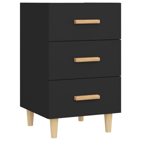 vidaXL Nachtkastje 40x40x66 cm bewerkt hout zwart afbeelding2 - 1