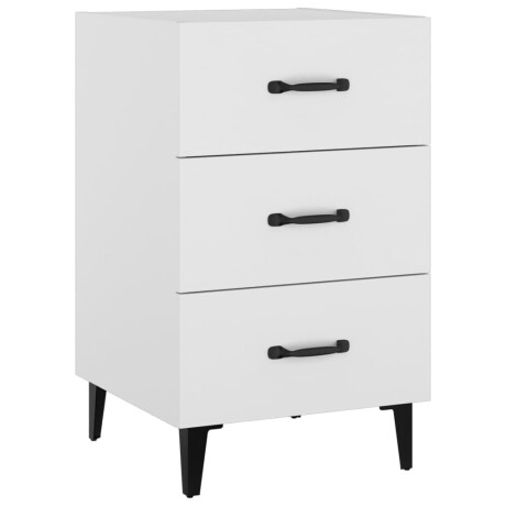 vidaXL Nachtkastje 40x40x66 cm bewerkt hout wit afbeelding2 - 1