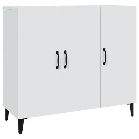 vidaXL Dressoir 90x34x80 cm bewerkt hout wit afbeelding2 - 1