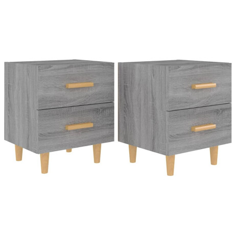 vidaXL Nachtkastjes 2 st 40x35x47,5 cm grijs sonoma eikenkleurig afbeelding2 - 1
