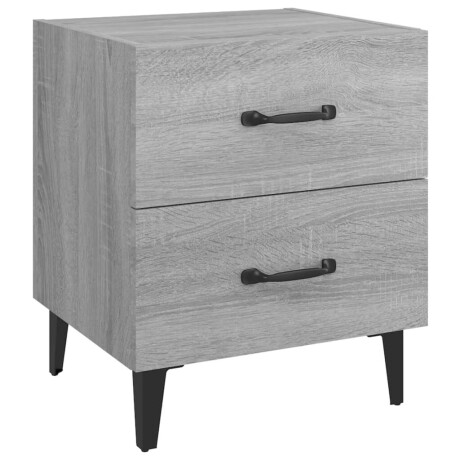 vidaXL Nachtkastje 40x35x47,5 cm grijs sonoma eikenkleurig afbeelding2 - 1