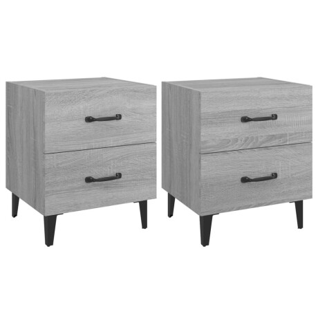 vidaXL Nachtkastjes 2 st 40x35x47,5 cm grijs sonoma eikenkleurig afbeelding2 - 1