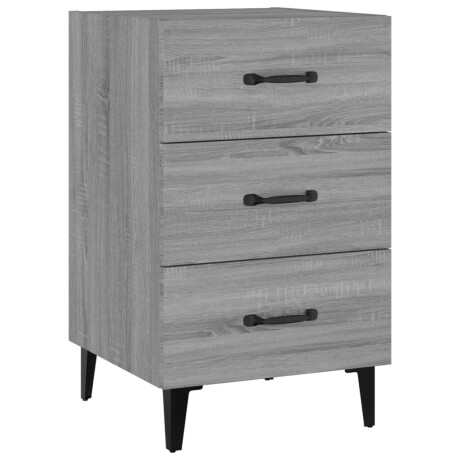 vidaXL Nachtkastje 40x40x66 cm bewerkt hout grijs sonoma eikenkleurig afbeelding2 - 1