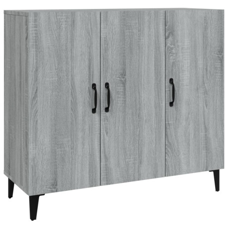 vidaXL Dressoir 90x34x80 cm bewerkt hout grijs sonoma eikenkleurig afbeelding2 - 1