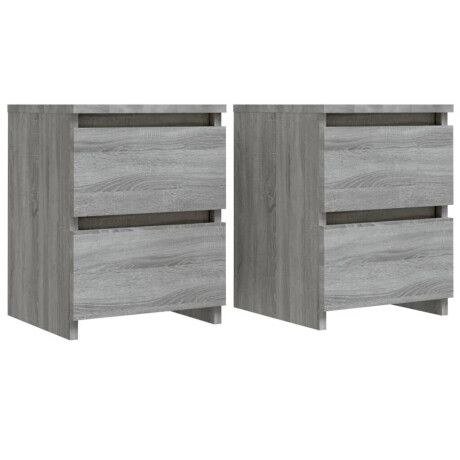 vidaXL Nachtkastjes 2 stuks Grijs Sonoma 30x30x40 cm Engineered Wood afbeelding2 - 1