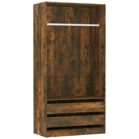 vidaXL Kledingkast 100x50x200 cm bewerkt hout gerookt eikenkleurig afbeelding2 - 1
