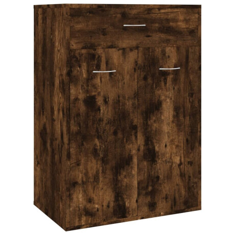 vidaXL Schoenenkast 60x35x84 cm bewerkt hout gerookt eikenkleurig afbeelding2 - 1