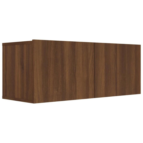 vidaXL Tv-meubel 80x30x30 cm bewerkt hout bruin eikenkleur afbeelding2 - 1