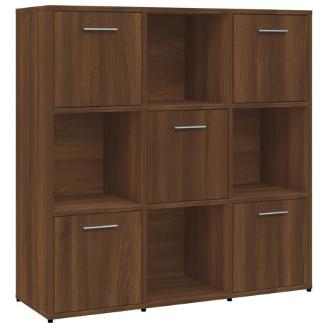 vidaXL Boekenkast 90x30x90 cm bewerkt hout bruin eikenkleur afbeelding2 - 1