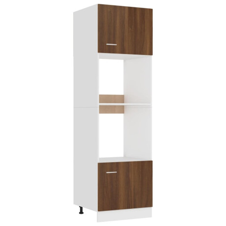 vidaXL Magnetronkast Lyon 60x57x207 cm bewerkt hout bruin eikenkleur afbeelding2 - 1