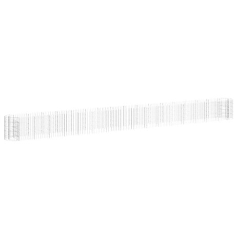 vidaXL Gabion plantenbak verhoogd 610x50x50 cm gegalvaniseerd ijzer afbeelding2 - 1