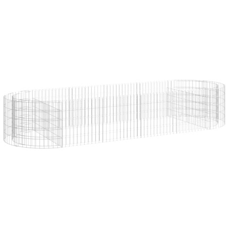 vidaXL Gabion plantenbak verhoogd 300x100x50 cm gegalvaniseerd ijzer afbeelding2 - 1