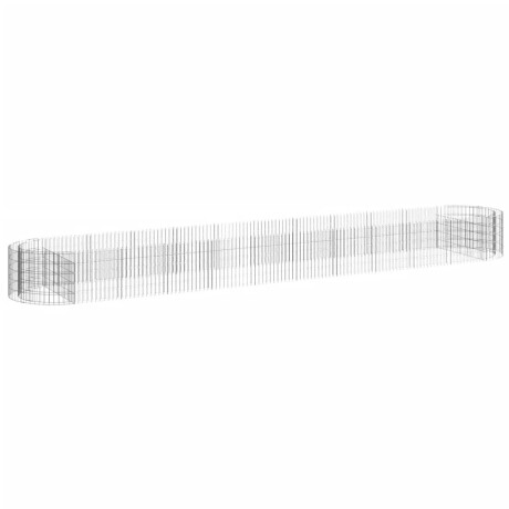 vidaXL Gabion plantenbak verhoogd 600x100x50 cm gegalvaniseerd ijzer afbeelding2 - 1
